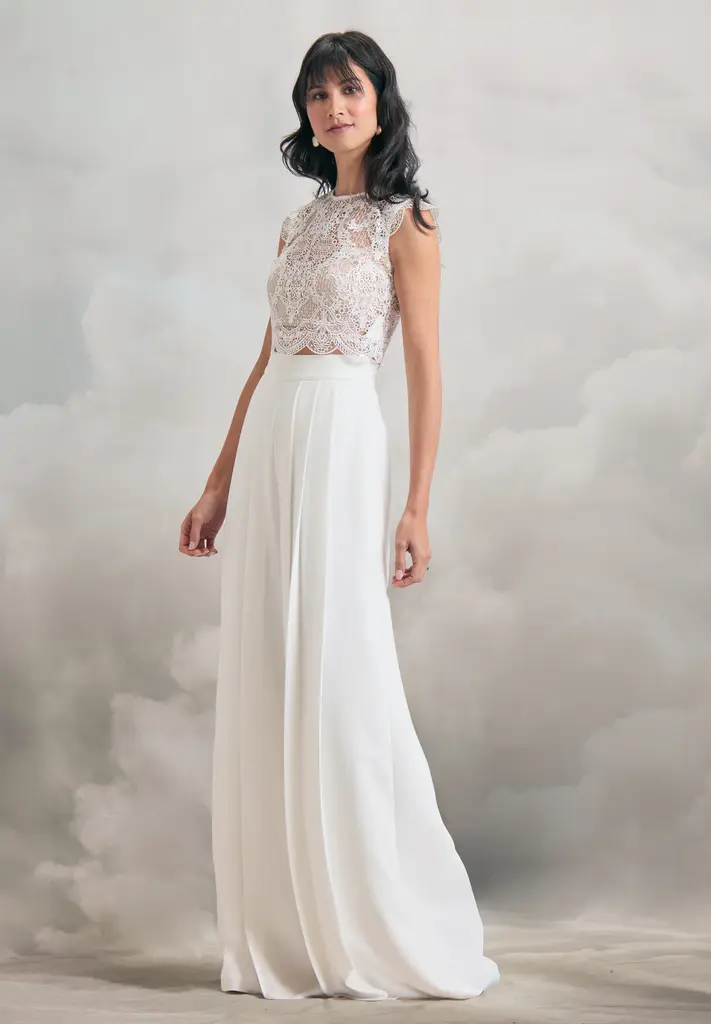 Marlenehose mit Kellerfalten