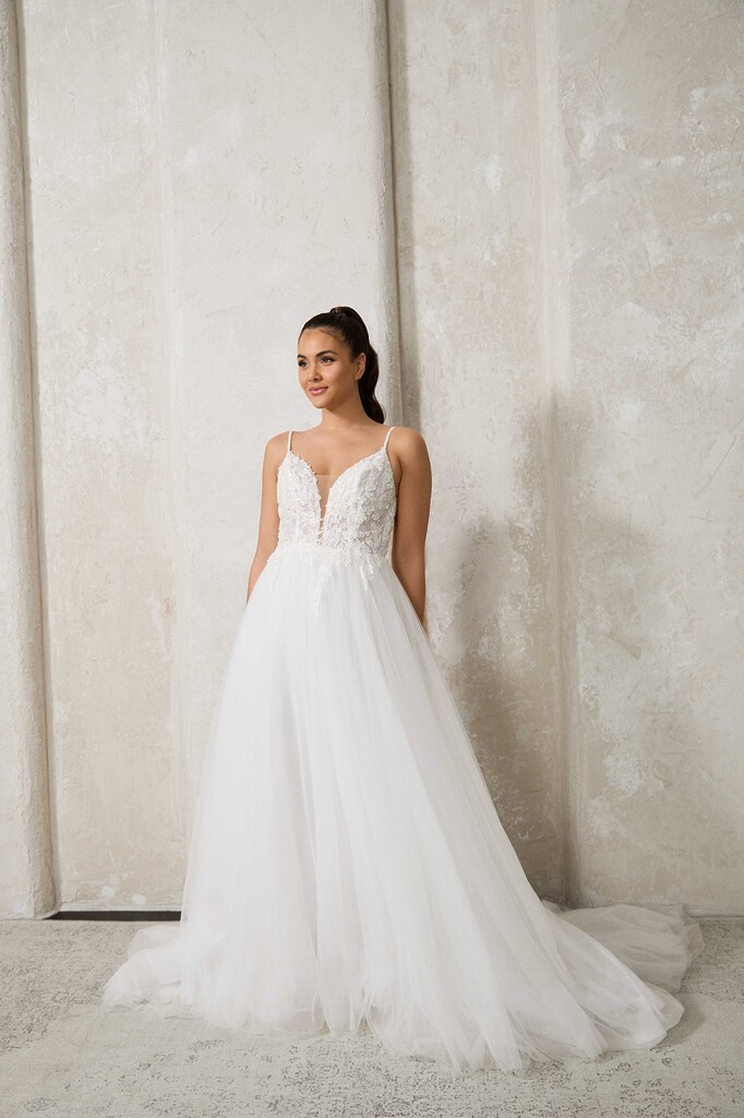 A-Linien Brautkleid Von Weise aus Tüll mit Schnürung