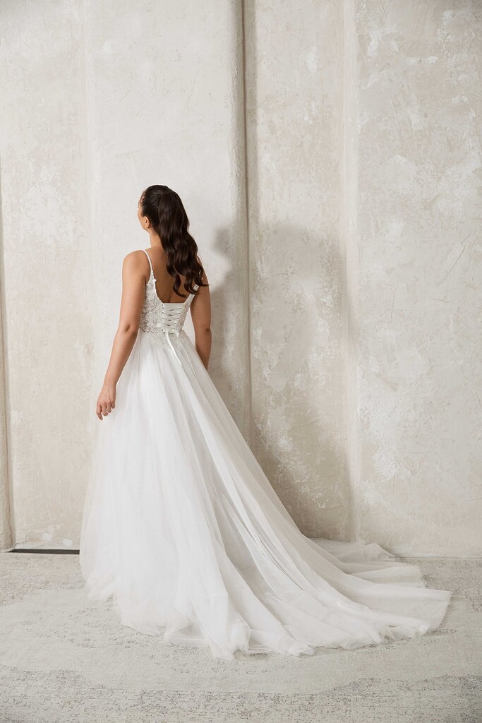 A-Linien Brautkleid Von Weise aus Tüll mit Schnürung